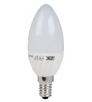 Лампа светодиодная (LED) C37 свеча 5 Вт 400 Лм 230 В 3000 К E27 IEK