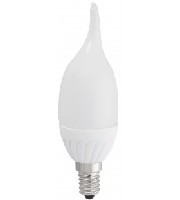 Лампа светодиодная (LED) CB37 свеча на ветру 5 Вт 400 Лм 230 В 3000 К Е14 IEK