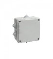 Коробка распаячная КМ41234 для о/п 100х100х50 мм IP55 (RAL7035, 6 гермовводов)